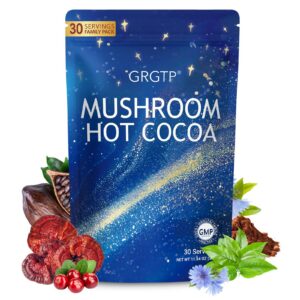 Version 1.0.0 Frente del envase Mushroom Hot Cocoa con Reishi