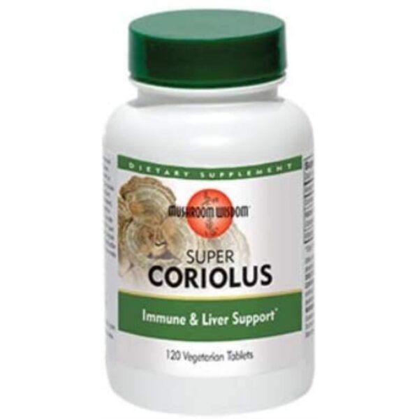Mushroom Wisdom Super Coriolus con Maitake 120 tabletas