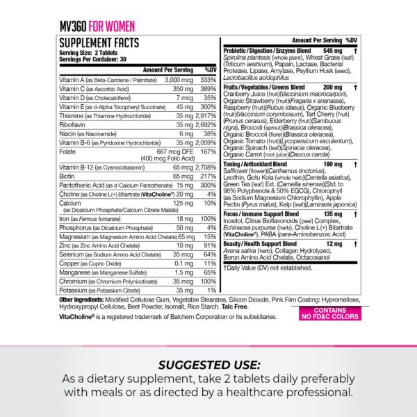 Etiqueta frontal MV360 For Women