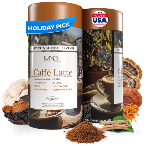 Version 1.0.0 MYCL Cognizin cafe de hongos frontal