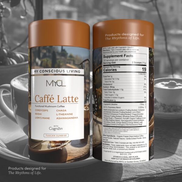 Version 1.0.0 Taza con mocha latte y hongos