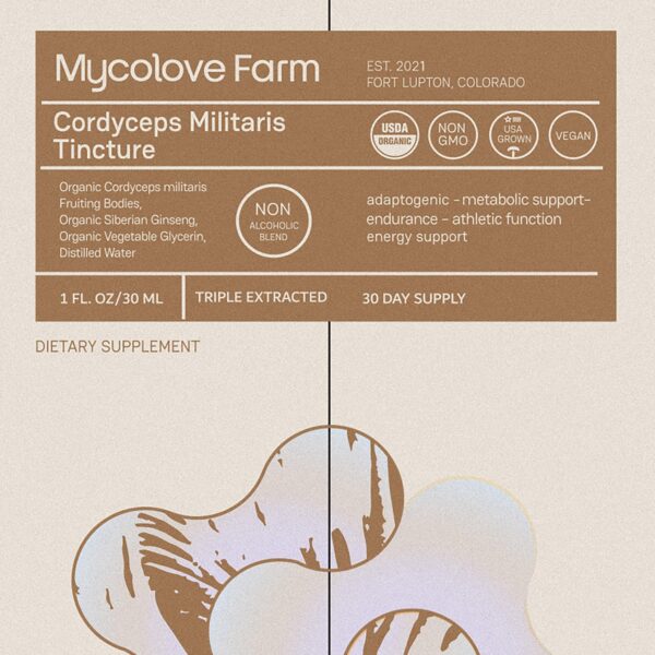 Extracto orgánico Mycolove Farm Cordyceps y Ginseng puro