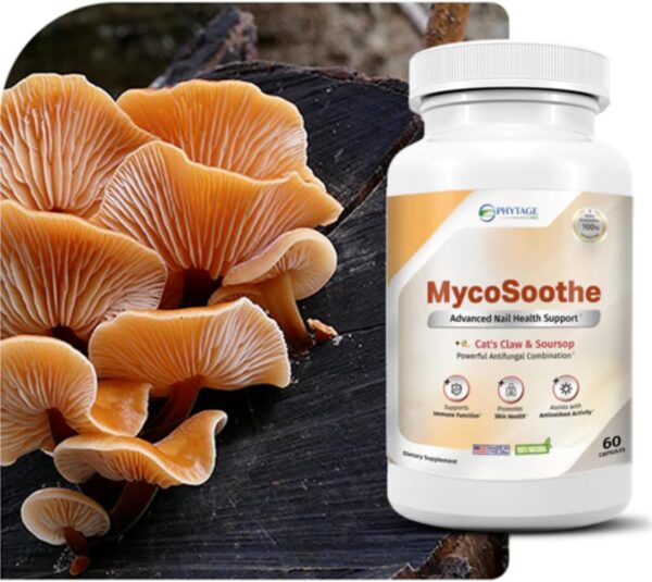 Frasco de MycoSoothe con etiqueta lateral