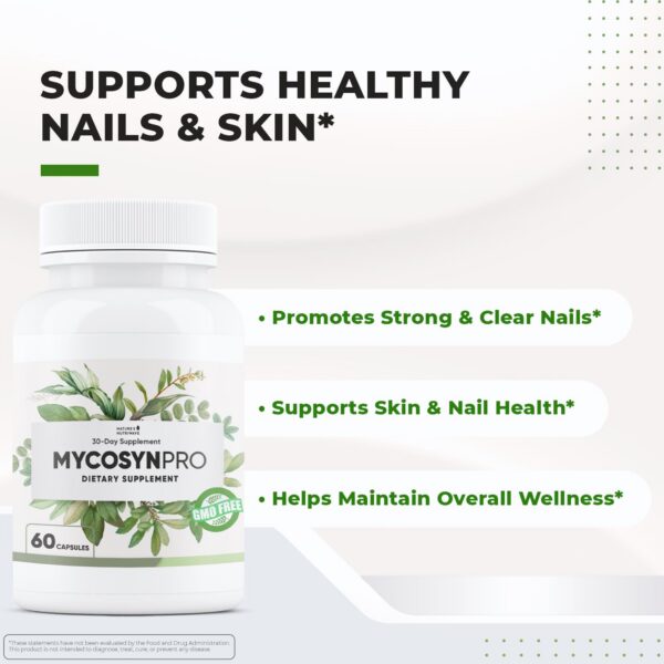 Frasco Mycosyn Pro suplemento natural 60 cápsulas para salud dermatológica