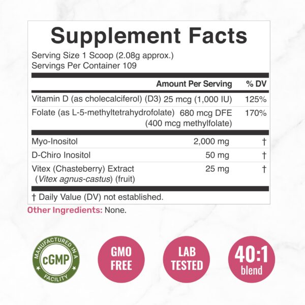 Frasco de polvo y medidas de porciones