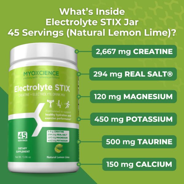 Frasco con 45 porciones de electrolitos limón-lima