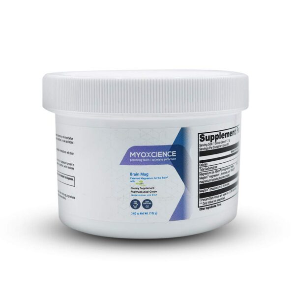 Polvo Brain Mag de magnesio L-treonato y glicinato Myoxcience
