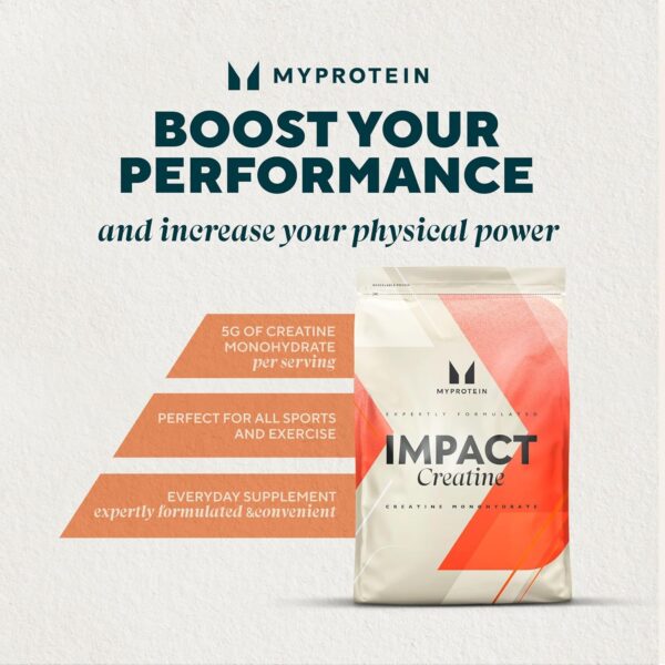 Etiqueta lateral de Myprotein Creatina Monohidratada 0.5 lb