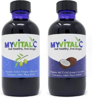Version 1.0.0 Frasco frontal de MyVitalC ESS60 aceite de coco y oliva