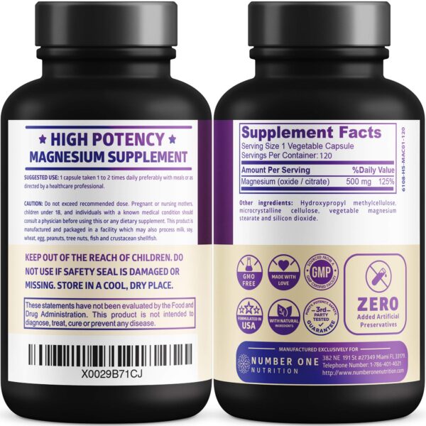 Etiqueta del producto N1N Magnesium Complex