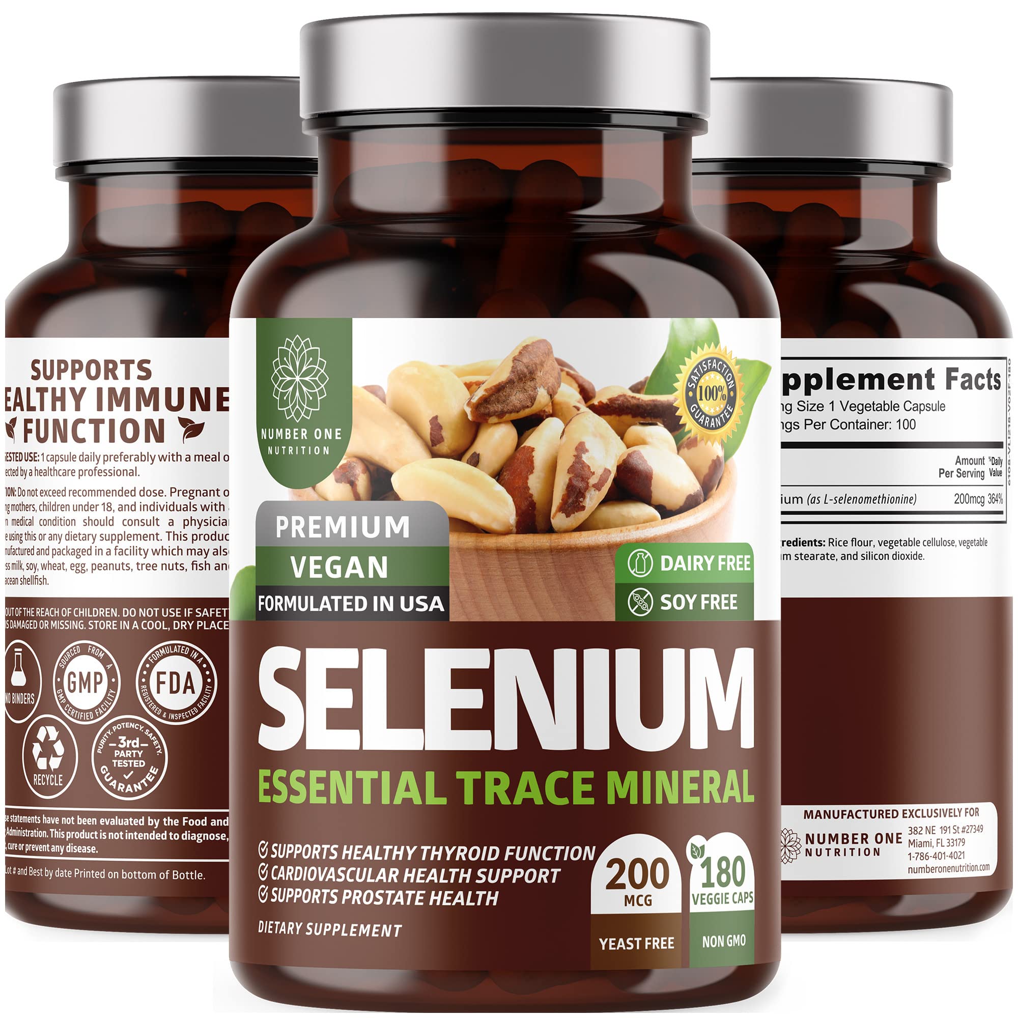Number One Nutrition Selenium, 200 mcg