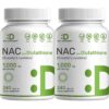 NAC 1000 mg con glutatión - frasco y etiqueta