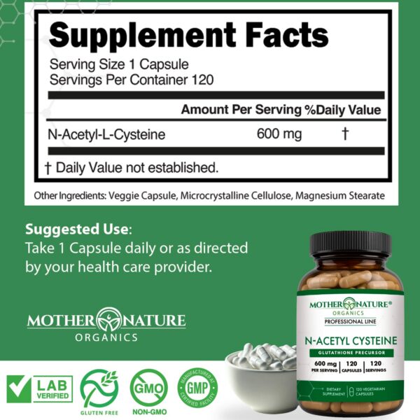 Detalle de la etiqueta NAC 600 mg