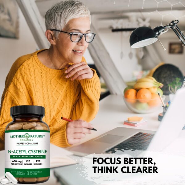 Etiqueta frontal del producto NAC 600 mg