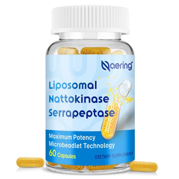 Frasco Naering Liposomal Nattokinase y Serrapeptase