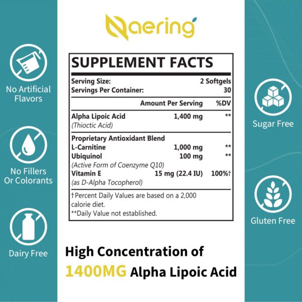 Version 1.0.0 Etiqueta Naering Liposomal ALA 1400 mg