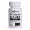 Frasco de NAhmeds vitamina D3 + K2 60 cápsulas