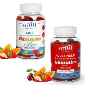 Version 1.0.0 Frente de NAHRAAN HEALTH gomitas Halal