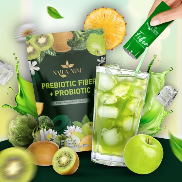 NAILA NINE polvo fibra prebiótica sabor fruta saludable