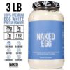 Version 1.0.0 Etiqueta Naked 3LB proteina clara huevo polvo