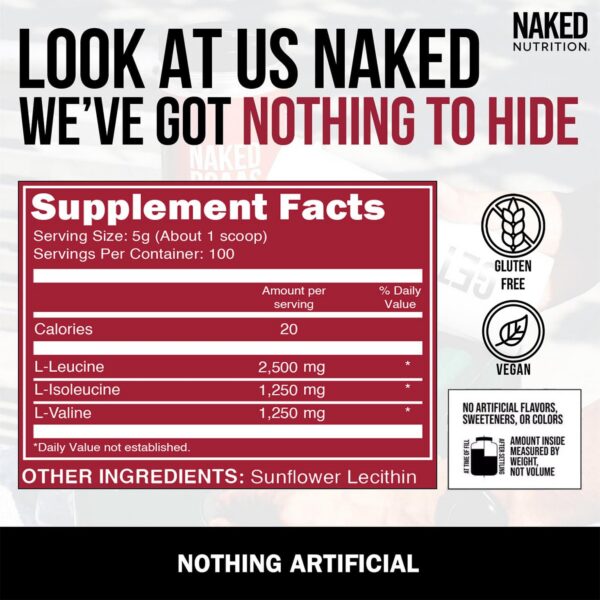 Naked BCAAs envase lateral