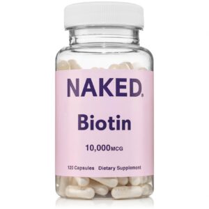 NAKED biotina suplementos cápsulas cabello piel uñas