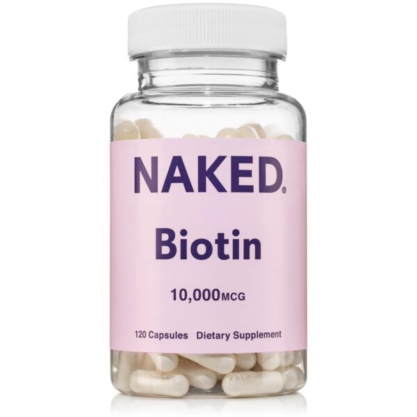 NAKED biotina suplementos cápsulas cabello piel uñas