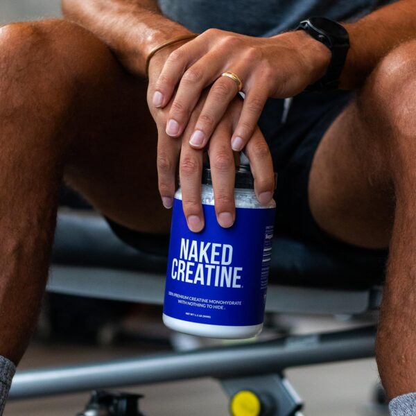 Cajas y etiqueta frontal de Naked Creatine