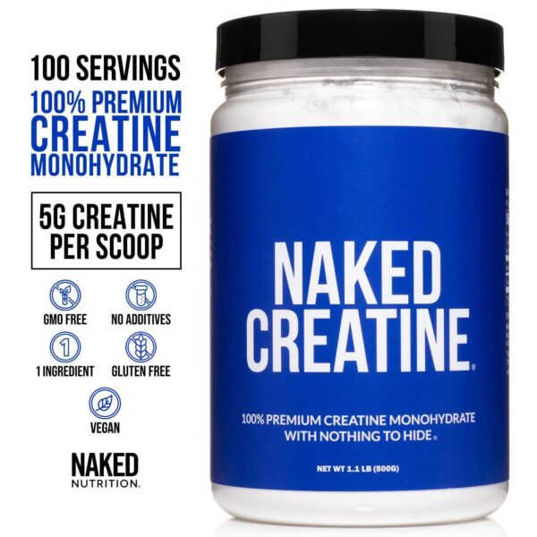 Detalle del envase y etiqueta Naked Creatine