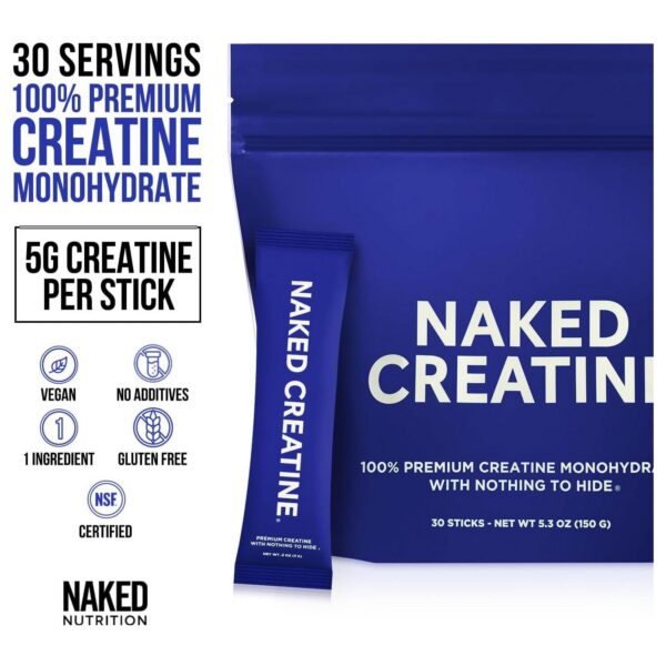 Creatina monohidratada micronizada en sticks Naked