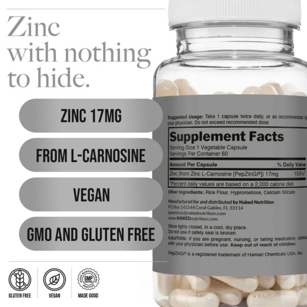 Detalle de zinc-l-carnosina ingredientes