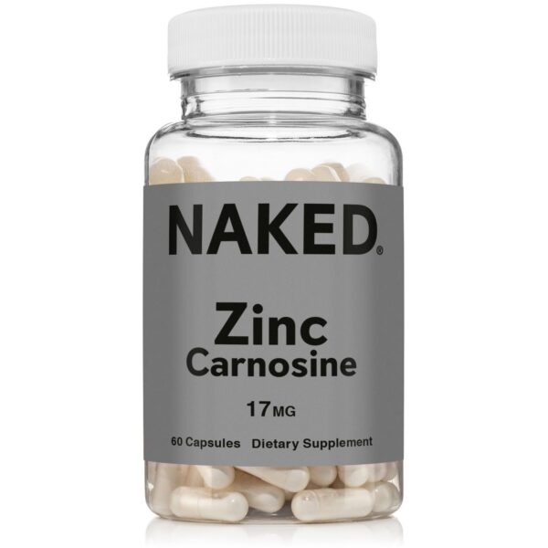 Naked Zinc Carnosine cápsulas frente etiqueta