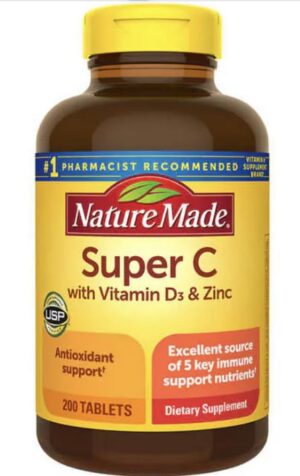 nalkot Uper C suplemento vitamina D3 y zinc 200 tabletas