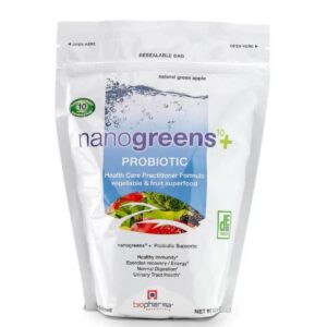 Nanogreens+Probiotic polvo superalimento sabor manzana verde