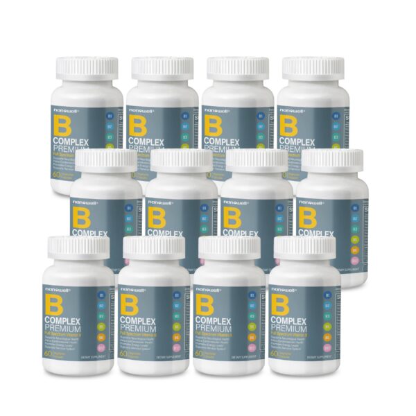 Caja de NANOWELL B Complex Premium con 60 cápsulas