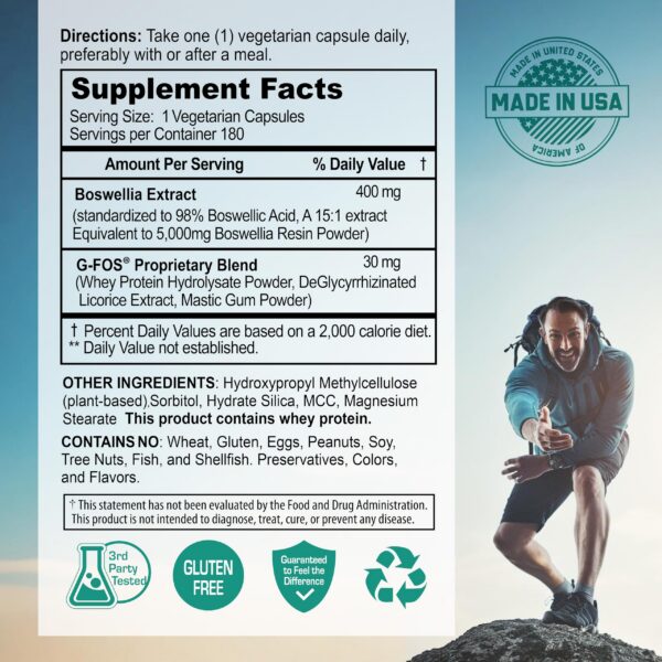 Cápsulas veganas de Boswellia para salud articular NANOWELL