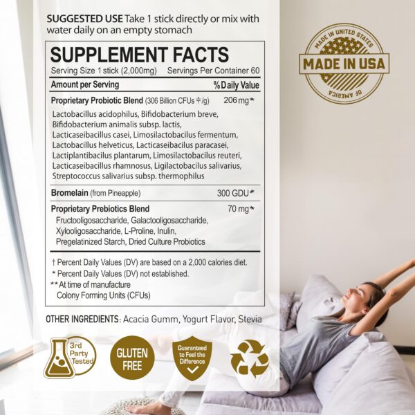 Contenido en polvo del probiótico NANOWELL