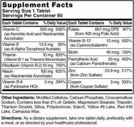 Presentación NAT B Stress Formula 60 tabletas