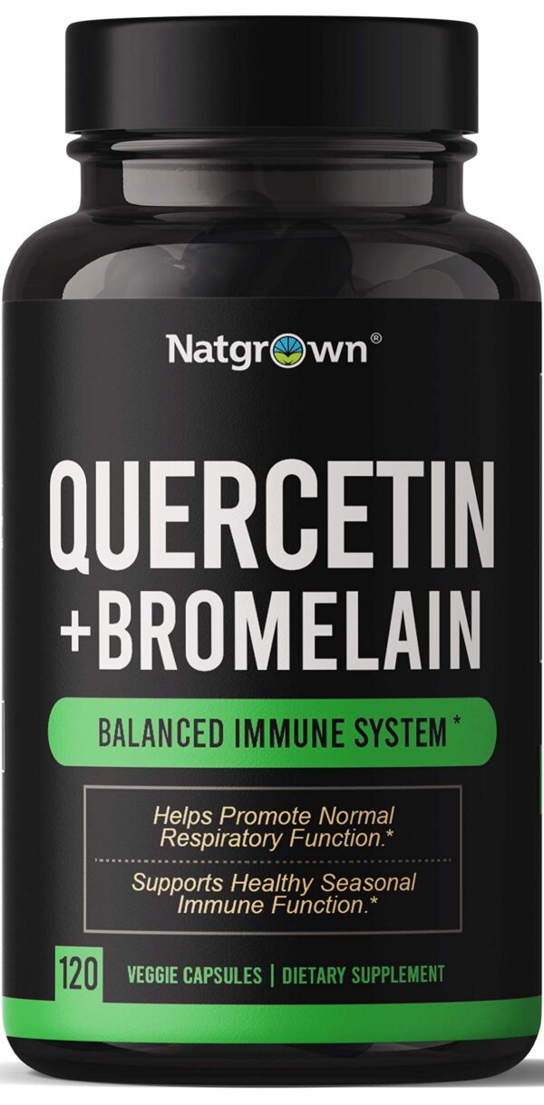 Frasco de Natgrown Quercetina con Bromelina 120 cápsulas