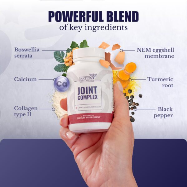 NATION HEALTH MD complejo articular con colágeno tipo II y boswellia