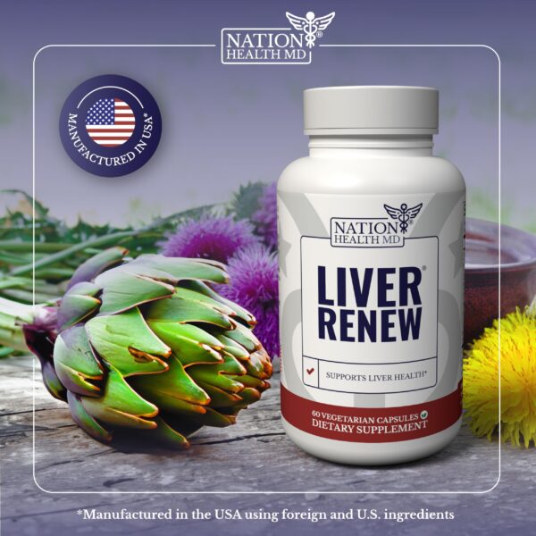 Frasco de Liver Renew con tapa