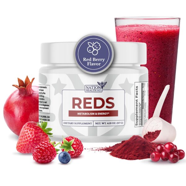 Etiqueta del producto Nation Health MD Reds