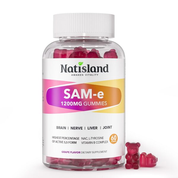 Frente del envase NATISLAND SAM-e gomitas