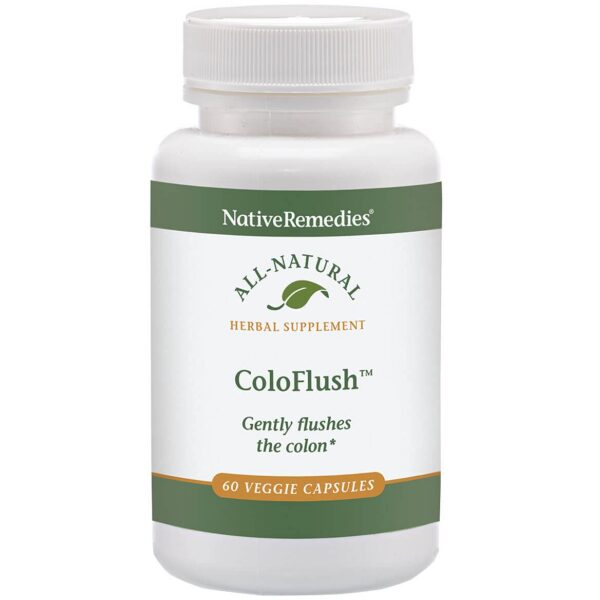 Caja y frascos Native Remedies ColoFlush para digestión