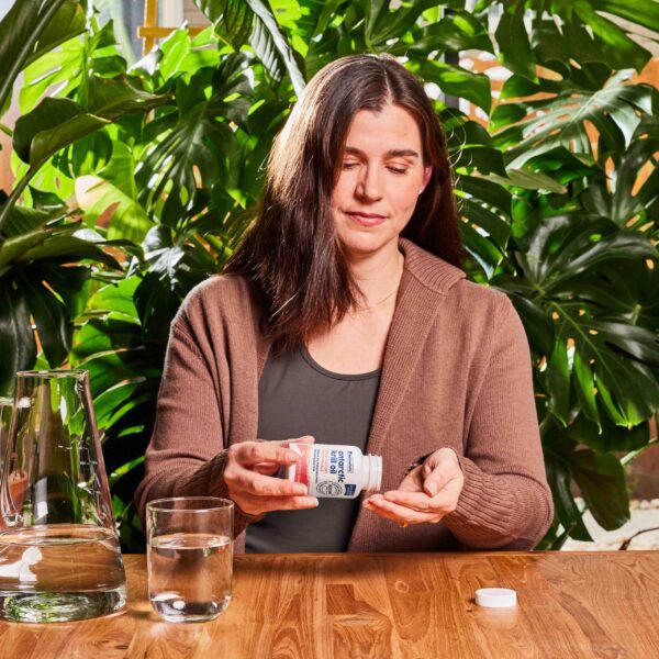 Cápsulas blandas de krill en frasco