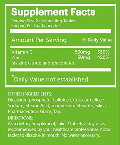 Version 1.0.0 Na'trition Vitamina C + Zinc etiqueta