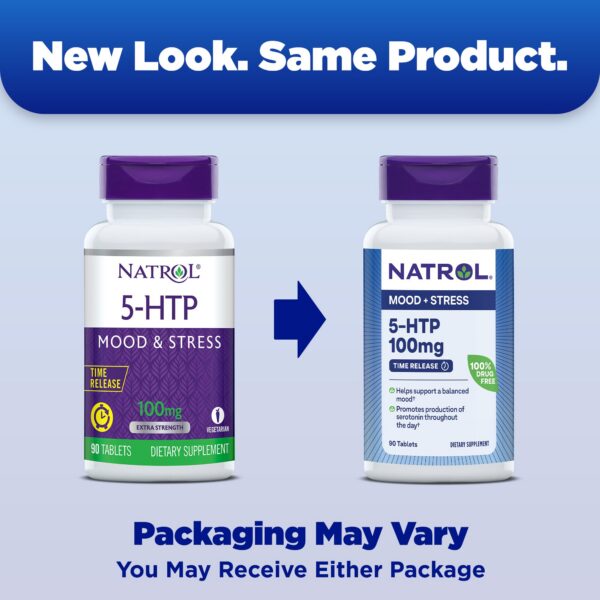 Envase lateral de Natrol 5-HTP 100 mg
