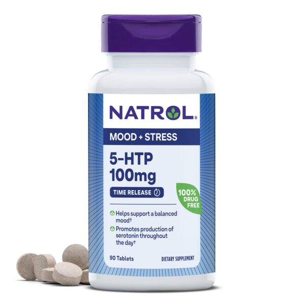 Frente de Natrol 5-HTP 100 mg liberación prolongada
