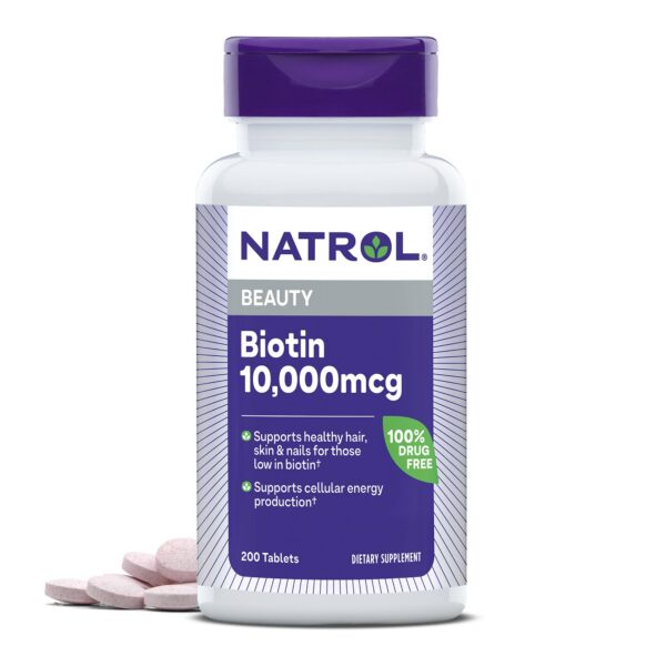 Natrol Biotina 10000mcg frasco 200 tabletas