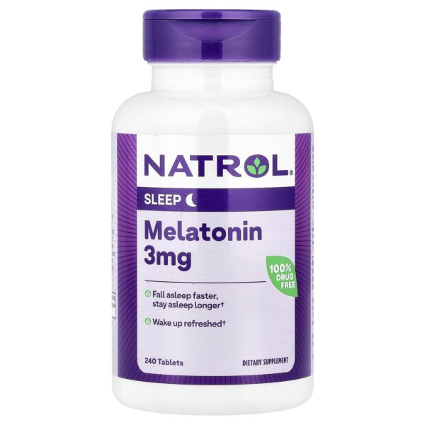 Natrol Melatonina 3mg tabletas vegetarianas bote 240